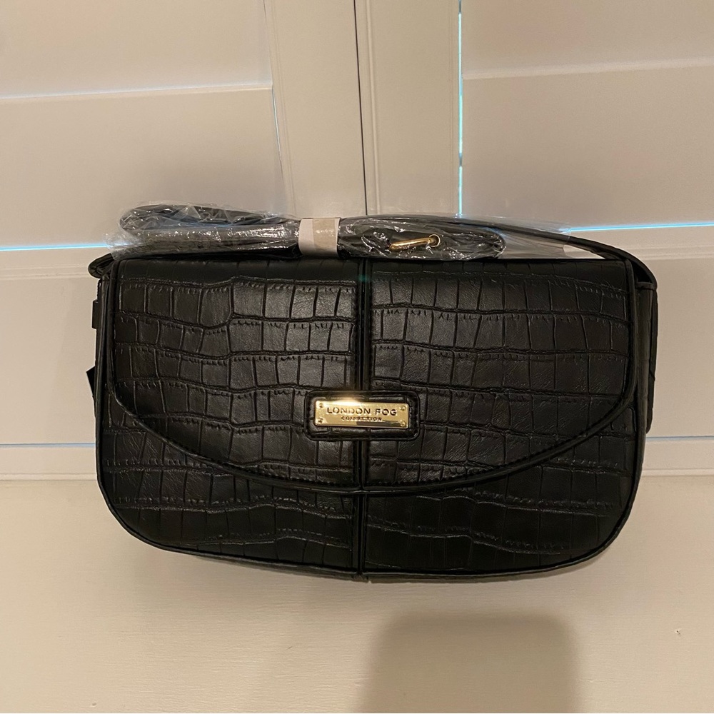 NWT London Fog Women’s Astor Croco Shoulder Bag